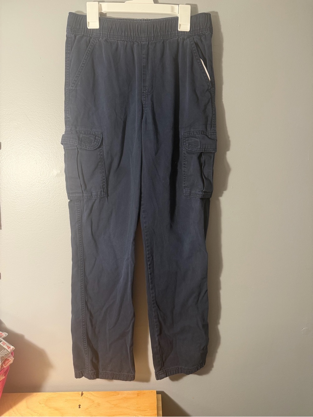 Place Navy Blue Boys Cargo Pants with Elastic Adjustable Waist
